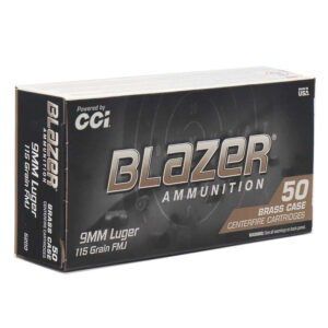 CCI Blazer 9mm Luger 115 Grain FMJ Ammo - 50rd
