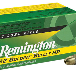 Remington Golden Bullet 22 LR 36gr Plated Hollow Point Ammo - 50rd