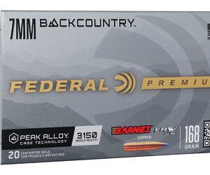 Federal Premium BackCountry 7mm BC 168gr Barnes LRX Copper Ammo - 20rd