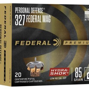 Federal Personal Defense 327 Federal Mag 85gr Hydra-Shok JHP Ammo - 20rds