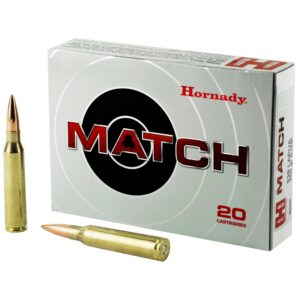 Hornady Match 338 Lapua Mag 250 gr Hollow Point Boat Tail Match Ammo - 20rd