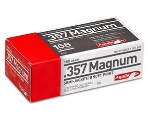 Aguila 357 Magnum 158 Grain Semi Jacketed Soft Point Ammo - 50rds