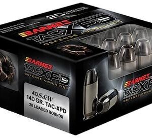 Barnes 40 S&W 140gr TAC-XPD Defense Ammo - 20rds