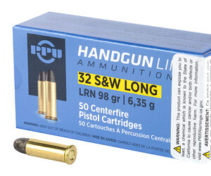 Prvi Partizan (PPU) 32 S+W Long 98 Grain LRN Handgun Line Ammo - 50rds